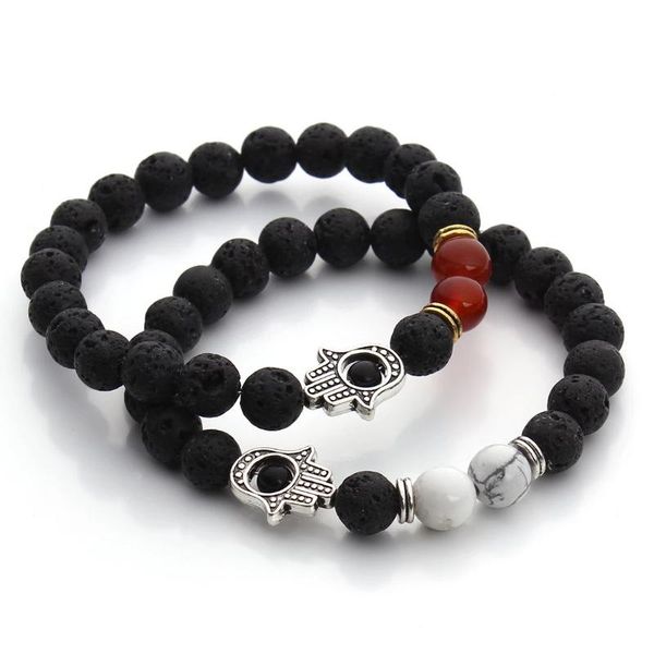 beaded, strands 2021 charm fashion lucky bracelet 8mm lava volcanic stone fatima palm evil eye seven chakra elastic rope yoga, Black
beaded, strands 2021 charm fashion lucky bracelet 8mm lava volcanic stone fatima palm evil eye seven chakra elastic rope yoga, Black