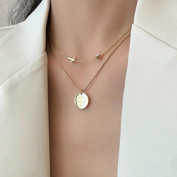 chains trend asymmetric cross good luck necklace female titanium steel clavicle chain, Silver
chains trend asymmetric cross good luck necklace female titanium steel clavicle chain, Silver