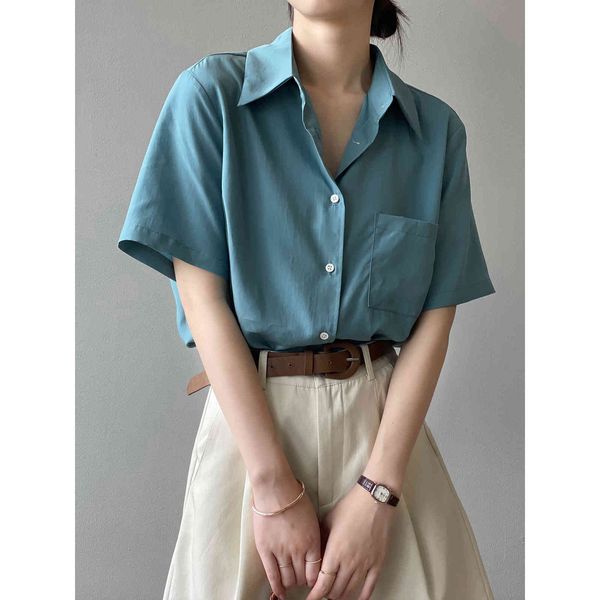 women's knits & tees summer blouses short sleeve turn down collar casual fashion shirt blusas roupa feminina ddye, White
women's knits & tees summer blouses short sleeve turn down collar casual fashion shirt blusas roupa feminina ddye, White