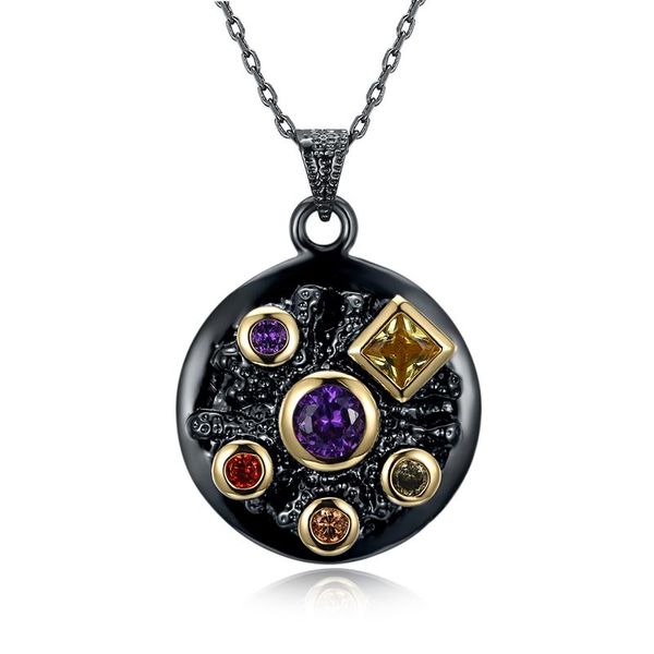pendant necklaces arrivals black necklace for women round shape with color stone long chain skirt drop, Silver
pendant necklaces arrivals black necklace for women round shape with color stone long chain skirt drop, Silver