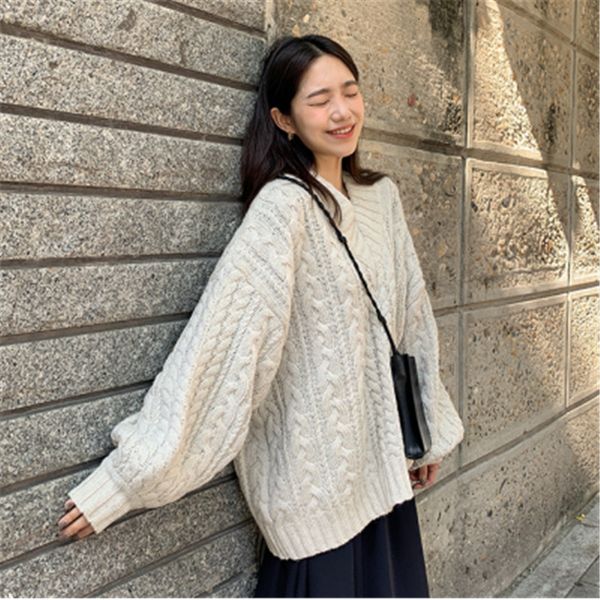 women's sweaters chique cleavage v torsion sweater oversize for elegant ladies termperament lantern pullovers winter fashion t2kh, White;black
women's sweaters chique cleavage v torsion sweater oversize for elegant ladies termperament lantern pullovers winter fashion t2kh, White;black