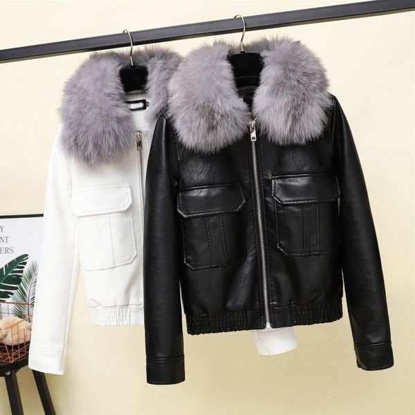 women's leather & faux 2021 winther women jacket short warm casual basic coats zipper ladies loose outwear windproof female portable, Black
women's leather & faux 2021 winther women jacket short warm casual basic coats zipper ladies loose outwear windproof female portable, Black