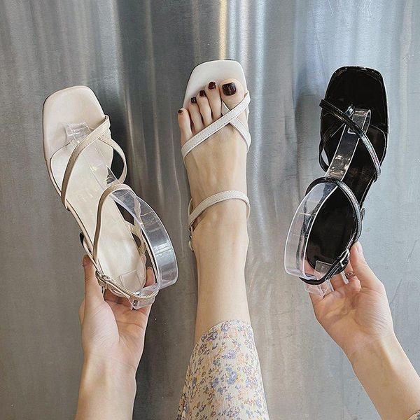 sandals low woman leather all-match open toe buckle strap 2021 summer high heels female shoe low-heeled peep outside stiletto hi, Black
sandals low woman leather all-match open toe buckle strap 2021 summer high heels female shoe low-heeled peep outside stiletto hi, Black