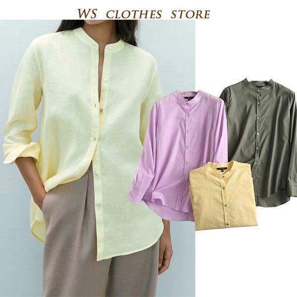 women's blouses & shirts md 2021 fashion simple o-neck solid cotton linen front button fitted blouse female casual purple yellow loose, White
women's blouses & shirts md 2021 fashion simple o-neck solid cotton linen front button fitted blouse female casual purple yellow loose, White