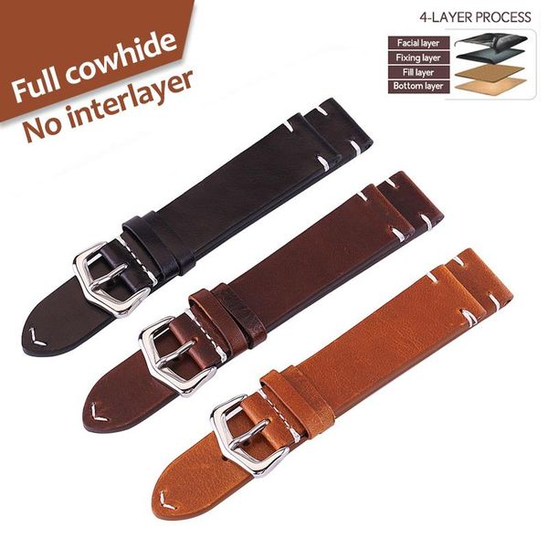 watch bands super soft comfort solid cowhide band vintage genuine leather watchband oil discoloration strap for accessories 18/20/22mm, Black;brown
watch bands super soft comfort solid cowhide band vintage genuine leather watchband oil discoloration strap for accessories 18/20/22mm, Black;brown
