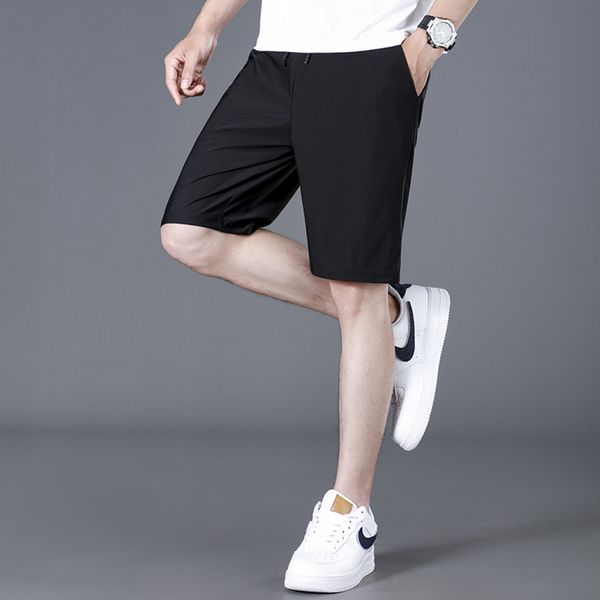 shorts summer ice silk pants men's elastic capris casual shorts sports, White;black
shorts summer ice silk pants men's elastic capris casual shorts sports, White;black