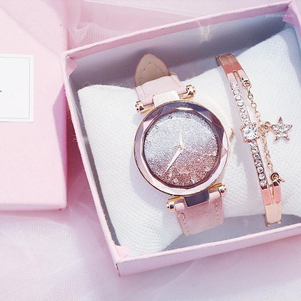 women watches bracelet set starry sky ladies watch casual leather quartz wristwatch clock relogio feminino wristwatches, Slivery;brown
women watches bracelet set starry sky ladies watch casual leather quartz wristwatch clock relogio feminino wristwatches, Slivery;brown