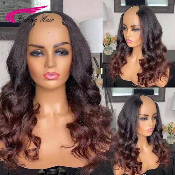 lace wigs u part wig ombre blond color wavy 2*4 open middle part/left part/right human hair for black women carina, Black;brown
lace wigs u part wig ombre blond color wavy 2*4 open middle part/left part/right human hair for black women carina, Black;brown