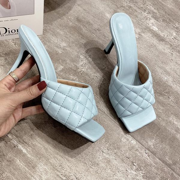 slippers pu diamond square head peep toe high heel summer fashion slip on thin heels slides women mules party, Black
slippers pu diamond square head peep toe high heel summer fashion slip on thin heels slides women mules party, Black