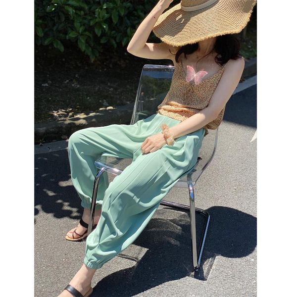 women's pants & capris hxjjp summer 2021 korean harem high waist loose hang feeling thin casual, Black;white
women's pants & capris hxjjp summer 2021 korean harem high waist loose hang feeling thin casual, Black;white