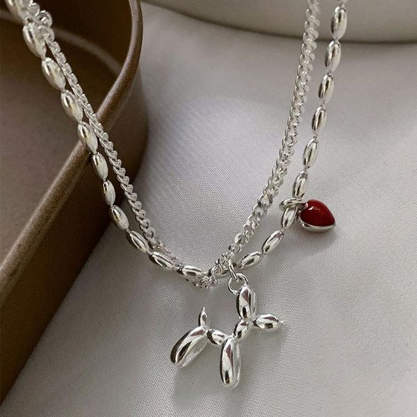 charm bracelets u-magical temperament double layer metal beaded chain balloon dog pendant necklace for women red green heart jewellery, Golden;silver
charm bracelets u-magical temperament double layer metal beaded chain balloon dog pendant necklace for women red green heart jewellery, Golden;silver