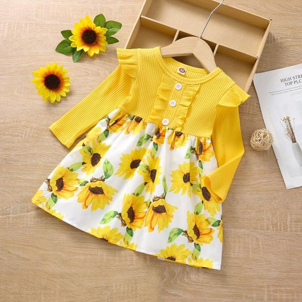 girl's dresses sunflower print autumn toddler baby girls long sleeve floral printed ruffles princess dress clothes outfits, Red;yellow
girl's dresses sunflower print autumn toddler baby girls long sleeve floral printed ruffles princess dress clothes outfits, Red;yellow