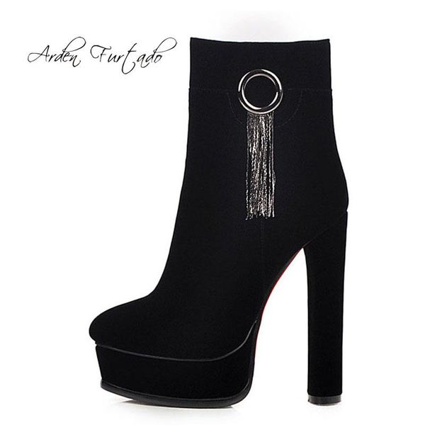 boots arden furtado fashion women's shoes chunky heels zipper elegant ladies concise platform short big size 41 42, Black
boots arden furtado fashion women's shoes chunky heels zipper elegant ladies concise platform short big size 41 42, Black