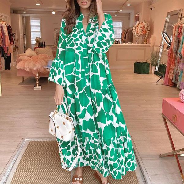 casual dresses zoepo v neck printed women fashion flare sleeve loose dress elegant spring ankle length female ladies, Black;gray
casual dresses zoepo v neck printed women fashion flare sleeve loose dress elegant spring ankle length female ladies, Black;gray
