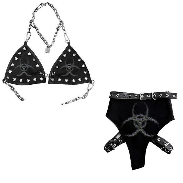 women's swimwear kawaii bikini gothic dark street hiphop rap 1of1 y2k lolita, White;black
women's swimwear kawaii bikini gothic dark street hiphop rap 1of1 y2k lolita, White;black