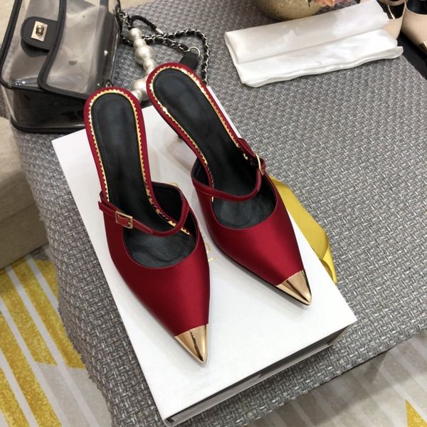 spring/summer high-end quality fashion trend ladies leather high-heel silk slippers with height 1 l5h4, Black
spring/summer high-end quality fashion trend ladies leather high-heel silk slippers with height 1 l5h4, Black