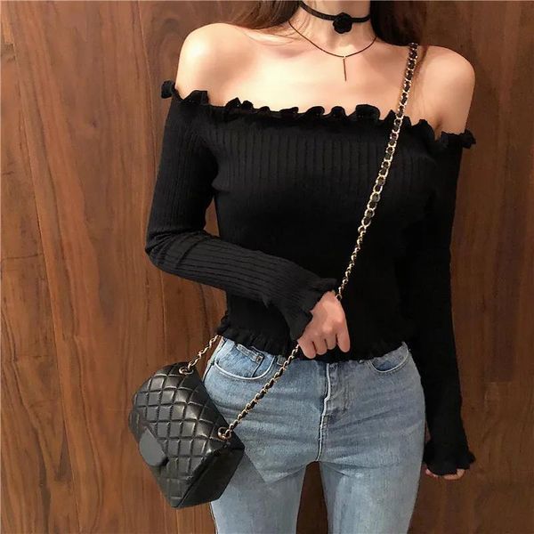 women's t-shirt women t-shirts and club fashion female long sleeve off shoulder solid color lady tshirt autumn basic tees, White
women's t-shirt women t-shirts and club fashion female long sleeve off shoulder solid color lady tshirt autumn basic tees, White