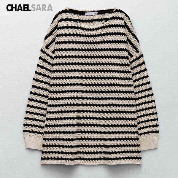 women 2021 autumn winter fashion vintage stripe knitted sweater casual o-neck long sleeve loose pullovers chic female y1110, White;black
women 2021 autumn winter fashion vintage stripe knitted sweater casual o-neck long sleeve loose pullovers chic female y1110, White;black