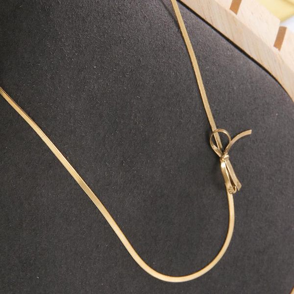 chokers unique bow shape clavicle chain stainless steel golden flat snake necklace jewelry for women, Golden;silver
chokers unique bow shape clavicle chain stainless steel golden flat snake necklace jewelry for women, Golden;silver