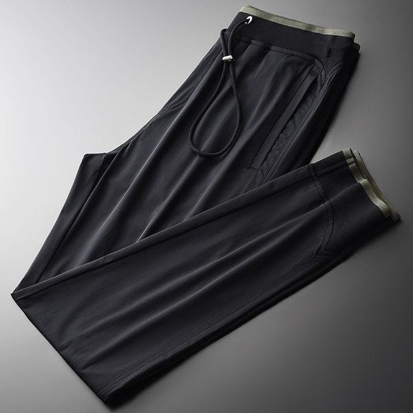men's pants ice silk summer silky high count fabric fashion lightweight breathable casual nine point sports, Black
men's pants ice silk summer silky high count fabric fashion lightweight breathable casual nine point sports, Black