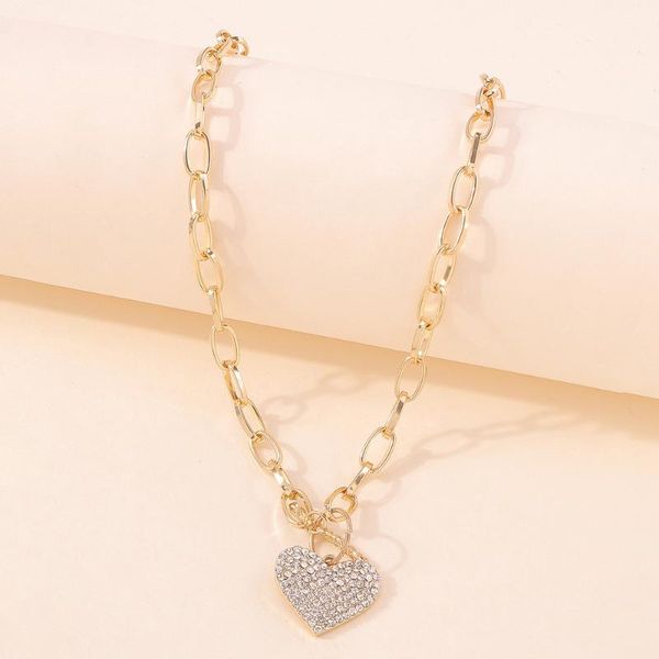 pendant necklaces fashion crystal heart necklace hip hop jewelry chokers for women neck chain, Silver
pendant necklaces fashion crystal heart necklace hip hop jewelry chokers for women neck chain, Silver