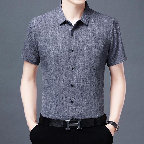 men's casual shirts summer middle aged and old linen business leisure short sleeve shirt light loose dad fashion, White;black
men's casual shirts summer middle aged and old linen business leisure short sleeve shirt light loose dad fashion, White;black
