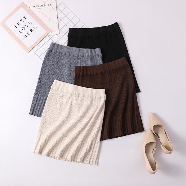 women knitted short skirt autumn winter elastic solid high waist pencil split sweater skirts, Black
women knitted short skirt autumn winter elastic solid high waist pencil split sweater skirts, Black