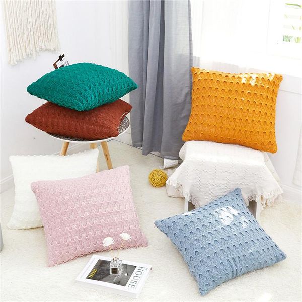 cushion/decorative pillow fsislover nordic double layer knitted fabric case office sofa cushion cover home furnishing pillowcase hogar
cushion/decorative pillow fsislover nordic double layer knitted fabric case office sofa cushion cover home furnishing pillowcase hogar