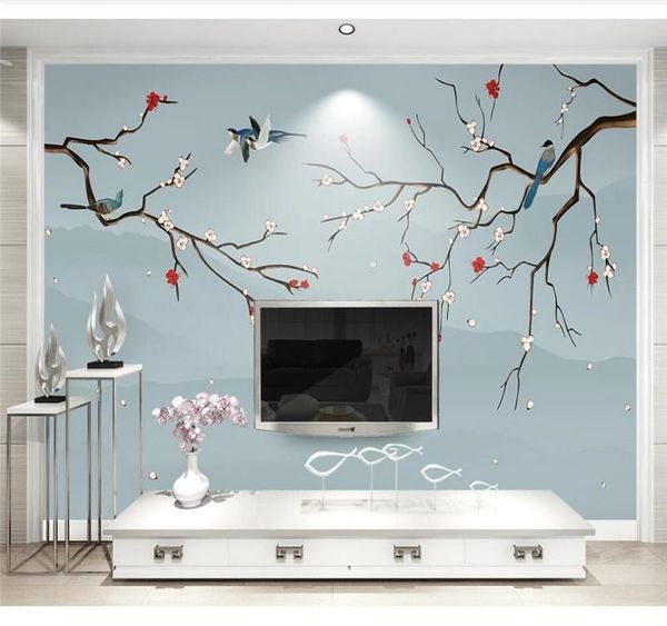 wallpapers xue su custom mural wallpaper family background wall chinese style flowers and birds hand-painted plum
wallpapers xue su custom mural wallpaper family background wall chinese style flowers and birds hand-painted plum