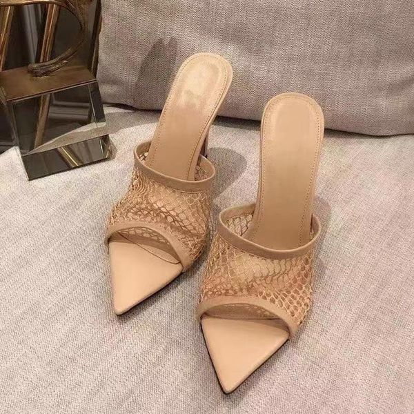 mesh high heels women slippers pointed toe ladies slides female mules party shoes designer fashion, Black
mesh high heels women slippers pointed toe ladies slides female mules party shoes designer fashion, Black