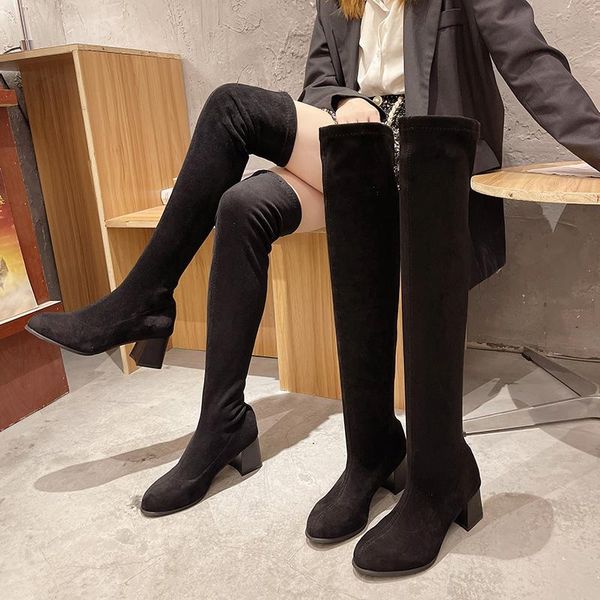boots 2022 autumn fashtion women's socks motorcycle platform over the knee high heel square acsual 35-43, Black
boots 2022 autumn fashtion women's socks motorcycle platform over the knee high heel square acsual 35-43, Black
