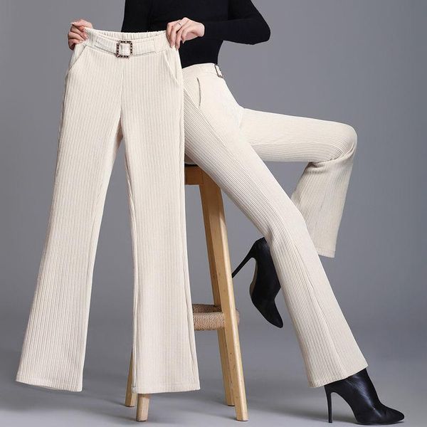 women's pants & capris women 2021 autumn winter corduroy wide leg female fashion casual loose trousers ladies elastic high waist a674, Black;white
women's pants & capris women 2021 autumn winter corduroy wide leg female fashion casual loose trousers ladies elastic high waist a674, Black;white