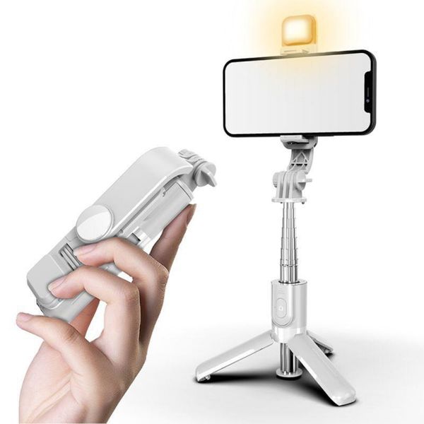 selfie monopods 3 in 1 stick phone tripod extendable monopod with fill light & bluetooth-compatible remote for smartphone
selfie monopods 3 in 1 stick phone tripod extendable monopod with fill light & bluetooth-compatible remote for smartphone