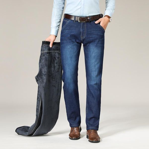 men's jeans classic style smart business men office work wear pants straight denim trousers casual daily loose big size elastic fleece, Blue
men's jeans classic style smart business men office work wear pants straight denim trousers casual daily loose big size elastic fleece, Blue