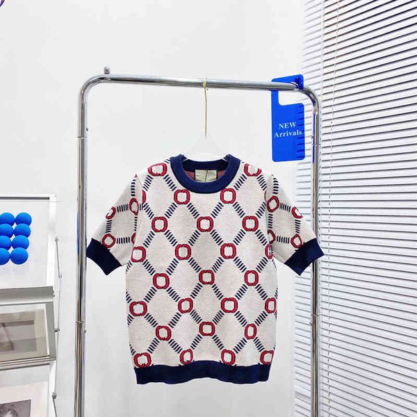 vintage new full printed knitted short sleeves contrast color loose casual temperament commuter pullover thin t-shirt clothing sale, White
vintage new full printed knitted short sleeves contrast color loose casual temperament commuter pullover thin t-shirt clothing sale, White