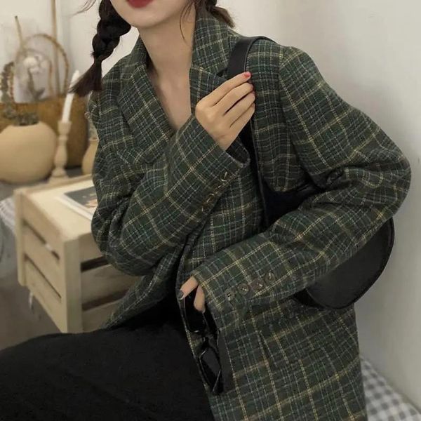 women's suits & blazers zadily vintage women chic office lady single breasted plaid blazer coat 2021 winter notched collar long sleeve, White;black
women's suits & blazers zadily vintage women chic office lady single breasted plaid blazer coat 2021 winter notched collar long sleeve, White;black