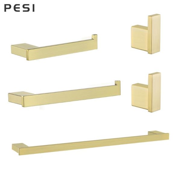 brushed gold bathroom accessories set 304 stainless steel toilet paper holder robe hook storage shelf towel bar. bath accessory
brushed gold bathroom accessories set 304 stainless steel toilet paper holder robe hook storage shelf towel bar. bath accessory