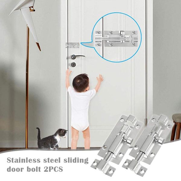 other door hardware 2 pcs 3 inches slide latching lock thickened stainless steel with 6 screw holes bolt anti-theft for
other door hardware 2 pcs 3 inches slide latching lock thickened stainless steel with 6 screw holes bolt anti-theft for