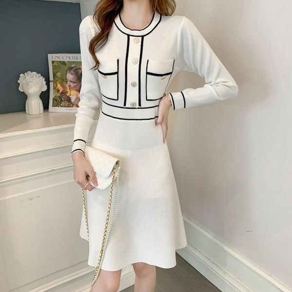 casual dresses women one piece dress autumn 2021 office lady korea style knitting long sleeve solid o-neck high waist black, Black;gray
casual dresses women one piece dress autumn 2021 office lady korea style knitting long sleeve solid o-neck high waist black, Black;gray