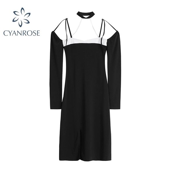 women's spaghetti strap black dress elegant party club bar sheath dresses female y2k long sleeve egirl slim vestidos mujer 210515, Black;gray
women's spaghetti strap black dress elegant party club bar sheath dresses female y2k long sleeve egirl slim vestidos mujer 210515, Black;gray