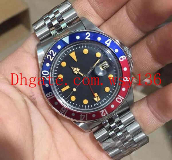 men's watch asia 2813 movemen 40mm vintage gmt 1675 pepsi sapphire mechanical automatic mens watches, Slivery;brown
men's watch asia 2813 movemen 40mm vintage gmt 1675 pepsi sapphire mechanical automatic mens watches, Slivery;brown