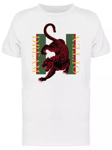 asian tiger men's tee -image by shutterstock, White;black 
asian tiger men's tee -image by shutterstock, White;black