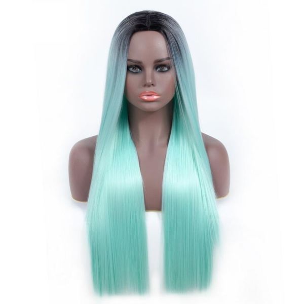 synthetic wigs dai weier long straight ombre wig dark roots mint green red color heat resistant hair for women, Black
synthetic wigs dai weier long straight ombre wig dark roots mint green red color heat resistant hair for women, Black