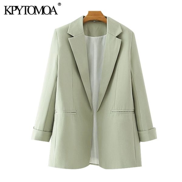 women fashion office wear solid basic blazer coat long sleeve pockets female outerwear chic 210420, White;black
women fashion office wear solid basic blazer coat long sleeve pockets female outerwear chic 210420, White;black
