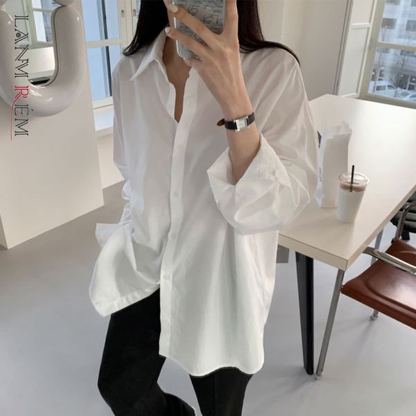 women white t-shirt long sleeve lapel casual all-match shirts fashion summer 2h132 210507
women white t-shirt long sleeve lapel casual all-match shirts fashion summer 2h132 210507