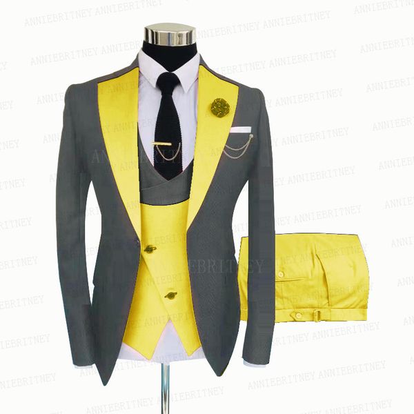 men's suits & blazers 2021 grey suit men 3 pieces tailored man groom wedding tuxedo slim fit dinner prom party blazer jacket vest, White;black
men's suits & blazers 2021 grey suit men 3 pieces tailored man groom wedding tuxedo slim fit dinner prom party blazer jacket vest, White;black