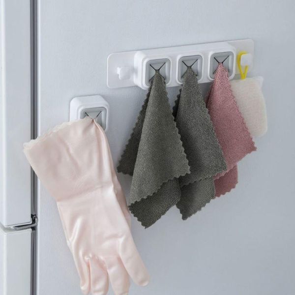 hooks & rails towel holder sucker cloth hanger rack three-hole ser storage perforated rag with two hook kitchen gadget
hooks & rails towel holder sucker cloth hanger rack three-hole ser storage perforated rag with two hook kitchen gadget