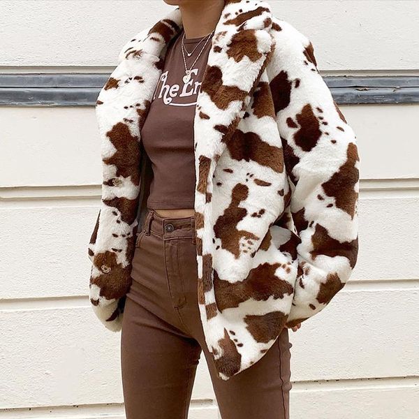 women's fur & faux coats warm woman jacket leopard print casual loose 2021 winter streetwear y2k fashion outwear female fluffy overcoat, Black
women's fur & faux coats warm woman jacket leopard print casual loose 2021 winter streetwear y2k fashion outwear female fluffy overcoat, Black