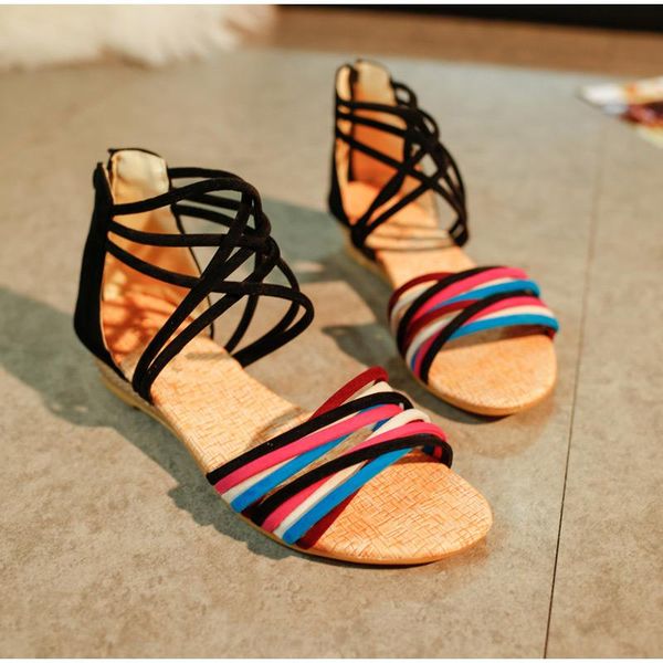 sandals 2021 women's wedge cross belt shoe ladies casual shoes fashion open toe summer footwear, Black
sandals 2021 women's wedge cross belt shoe ladies casual shoes fashion open toe summer footwear, Black