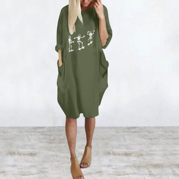 casual dresses skull printing dress womens long sleeve loose o neck fashion for 2021 fall vestidos de manga larga, Black;gray
casual dresses skull printing dress womens long sleeve loose o neck fashion for 2021 fall vestidos de manga larga, Black;gray